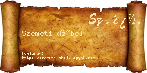 Szemeti Ábel névjegykártya